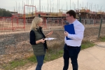 Gary with Cllr Debbie Clancy at a Building Site 